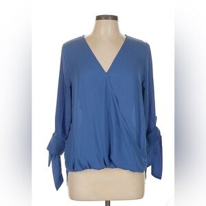 West Kei V-Neck Blue Blouse